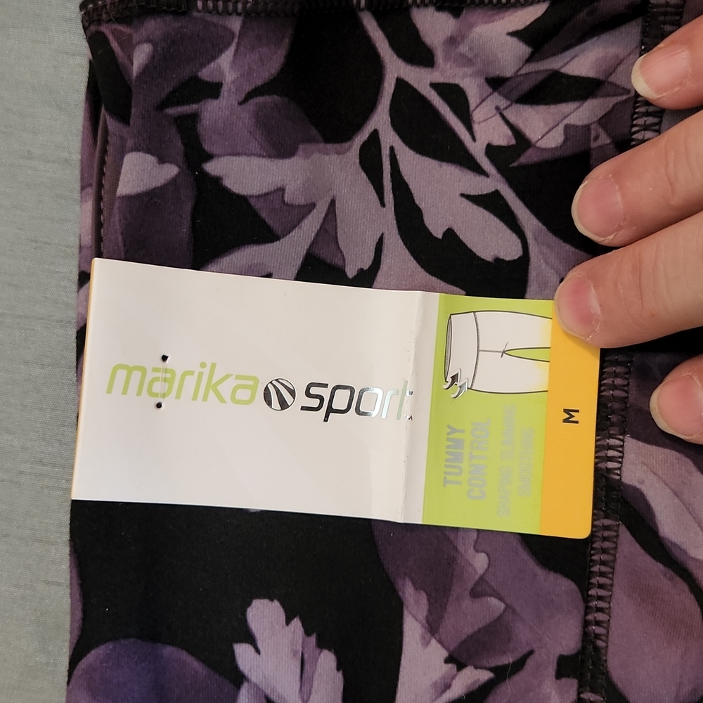 Marika yoga pants. Size M purple with flowers.